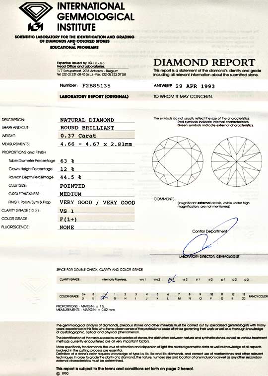 Foto 9 - Diamant-Brillant 0,37ct IGI Top Wesselton F VGVG, D5569