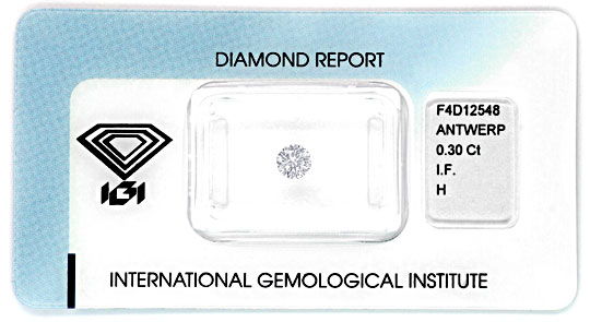 Foto 1 - Diamant 0,3ct Brillant IGI Lupenrein Wesselton H, D5849