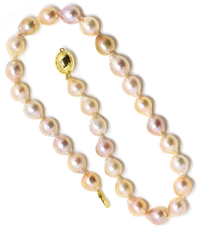 Foto 4 - Ming Perlenkette -12mm Pastell 14K Gold Schloß, Q1718