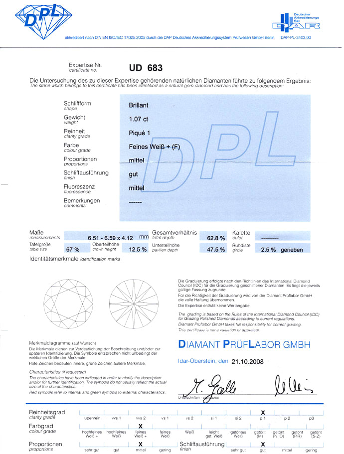 Foto 9 - Klassischer Solitär Ring 1,07ct Brillant DPL Zertifikat, S1593