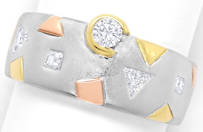 Foto 2 - Designer-Bandring Brillant Triangel  Princess Diamanten, S3270