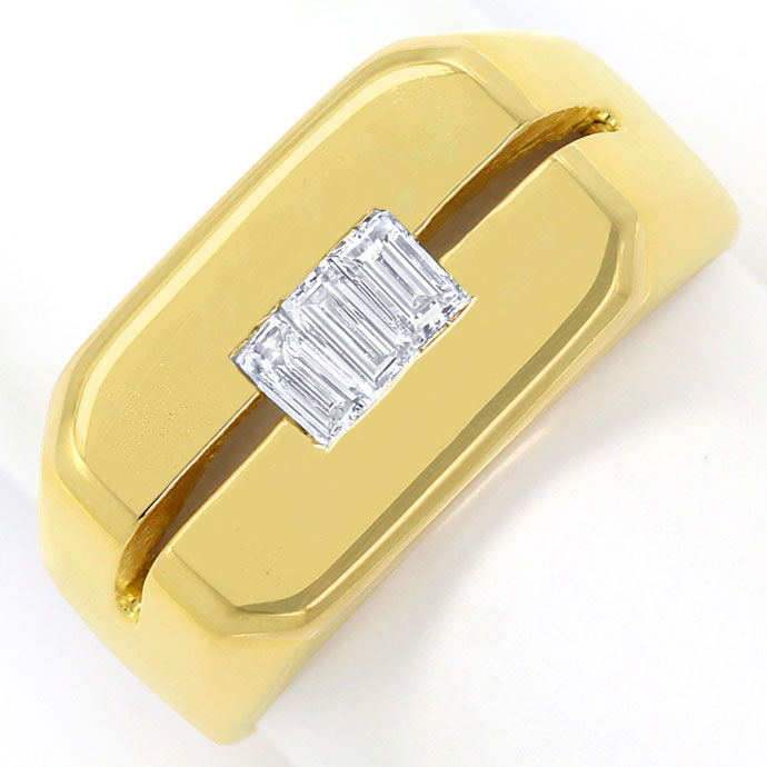 Foto 2 - Diamantenring mit 0,23ct Diamant Baguetten 18K Gelbgold, S9480